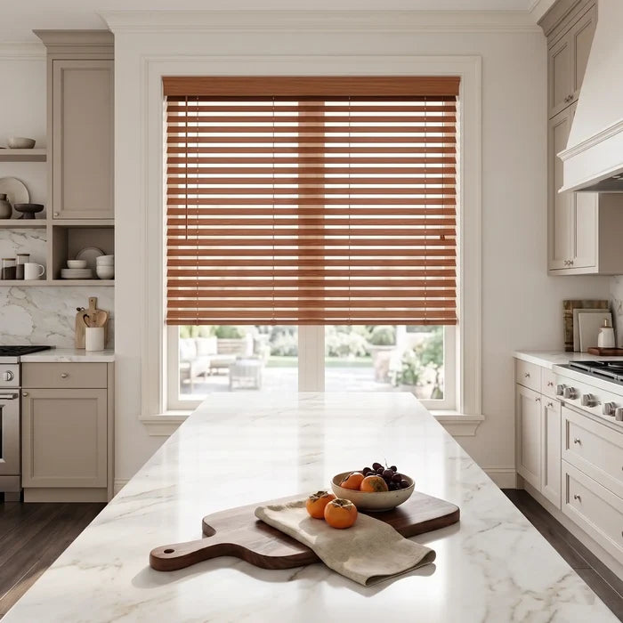 2" Signature Cordless Faux Wood Blinds - Woodtone
