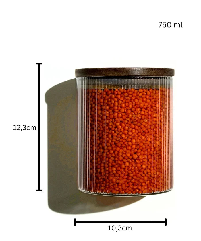 ZH Acacia Voorraadpot Stripe | 2 stuks | 750 ml