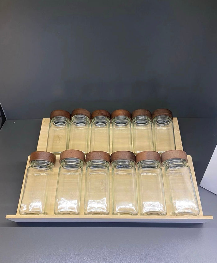 Bavary Bamboe kruidenrek voor lade | 2 stuks | 12 potjes