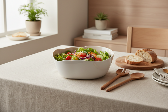BRICARD PORCELAIN BONNES SALADEKOM | WIT-TAUPE