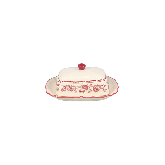 S|P Collection Boterpot 20x14,5xH8,5cm burgundy Cyril