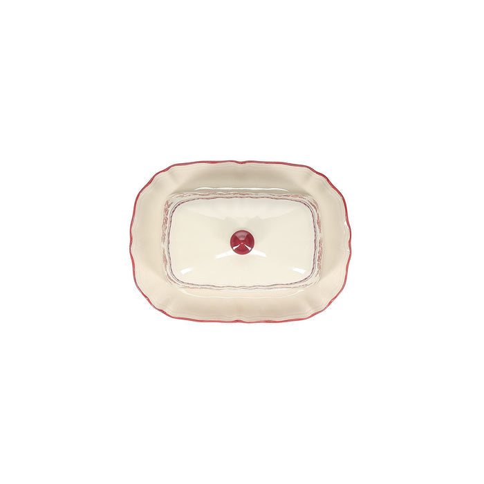 S|P Collection Boterpot 20x14,5xH8,5cm burgundy Cyril