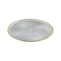 BRICARD PORCELAIN BRICARD JEST TRANSPARANT - GOUD ONDERBORD 32CM PER STUK
