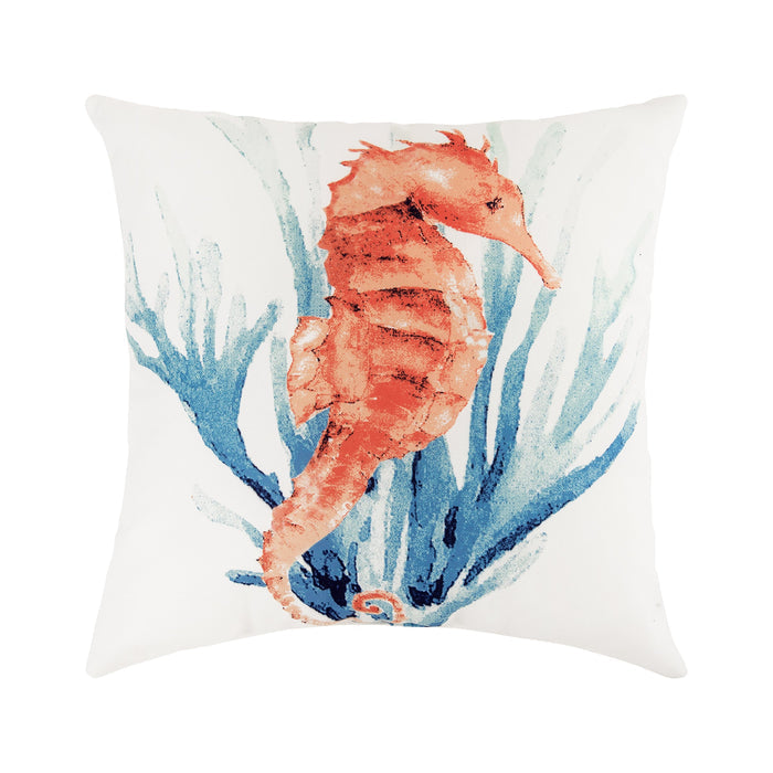 Coastal Daze Seahorse Throw Pillow