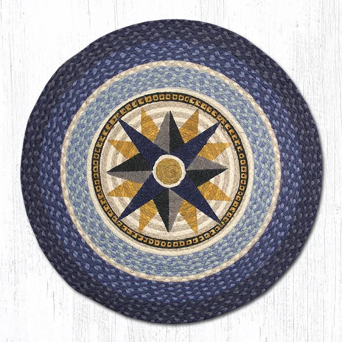 Compass Sun Round Patch Rug