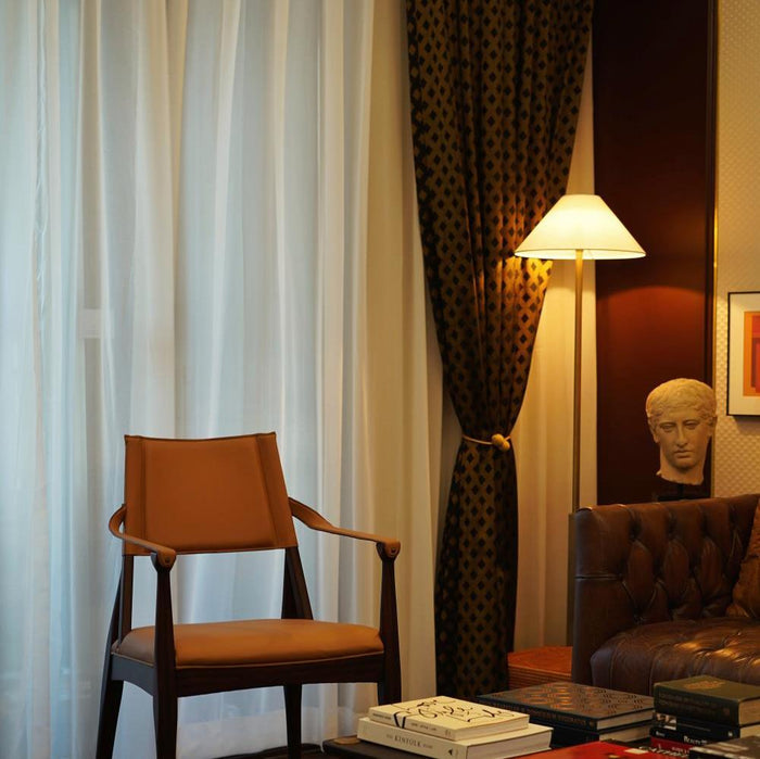 Custom Andrea Luxe Geometric Jacquard Room Darkening Curtains / Drapes | MIFU Decor