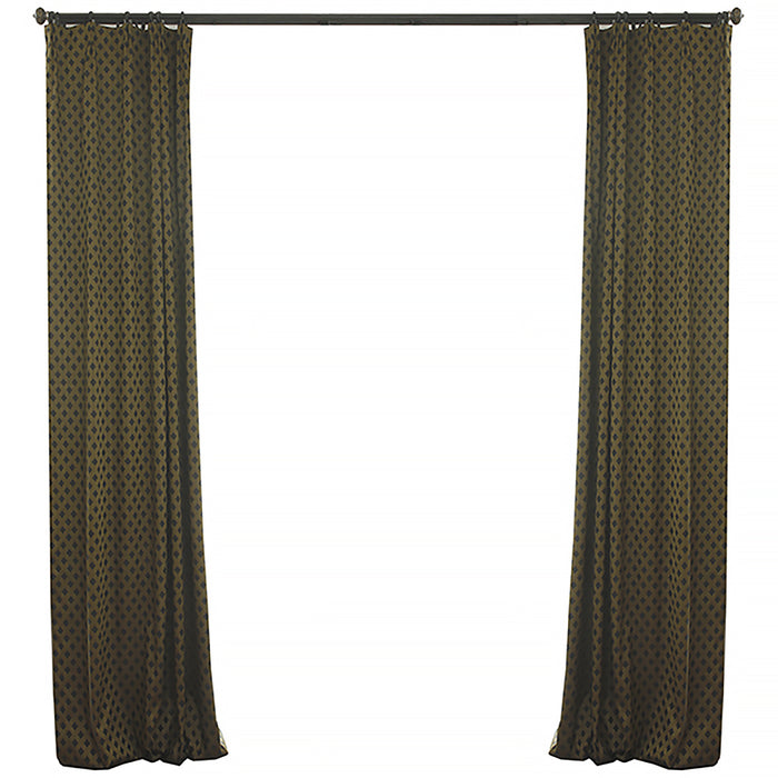 Custom Andrea Luxe Geometric Jacquard Room Darkening Curtains / Drapes | MIFU Decor