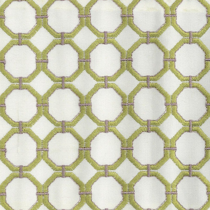 Custom Bella Geometric Embroidered Simulated Silk Curtains / Drapes | MIFU Decor