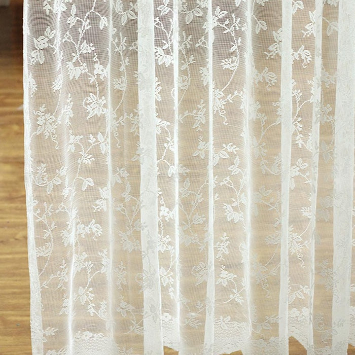 Custom Branches Jacquard Floral Lace Sheer Curtains / Drapes | MIFU Decor