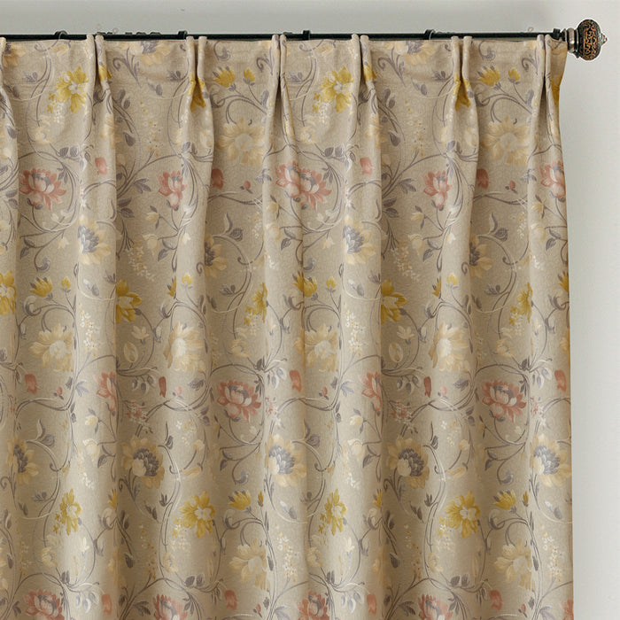 Custom Elysian Garden Floral Room Darkening Curtains / Drapes | MIFU Decor