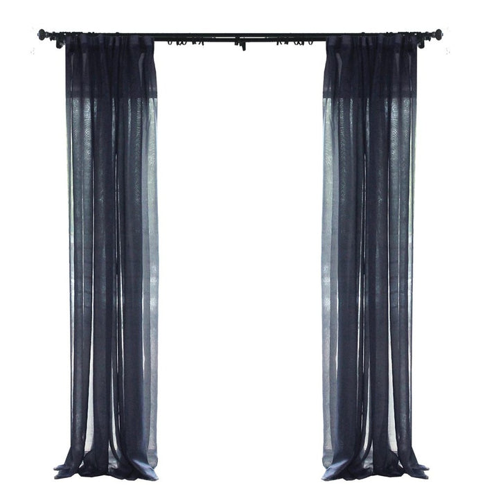Custom Lake Ramie Silky Yarn-dyed Sheer Curtains / Drapes | MIFU Decor