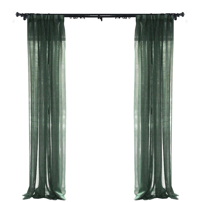 Custom Lake Ramie Silky Yarn-dyed Sheer Curtains / Drapes | MIFU Decor