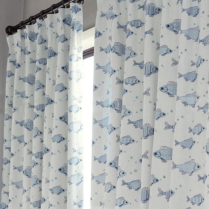 Custom Nemo Kids Embroidered Room Darkening Curtains / Drapes | MIFU Decor