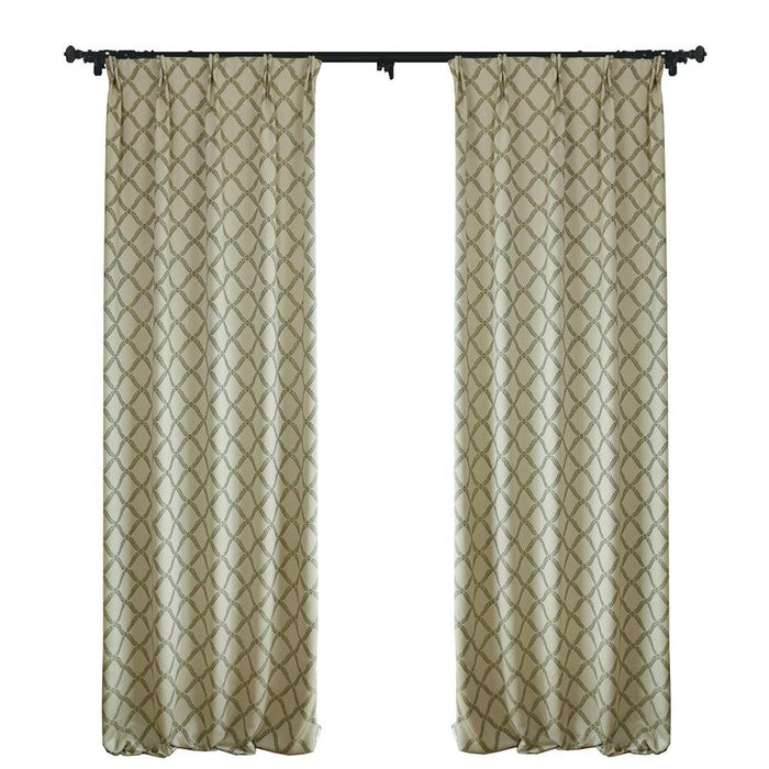 Custom Peace Double-Sided Jacquard Room Darkening Curtains / Drapes | MIFU Decor