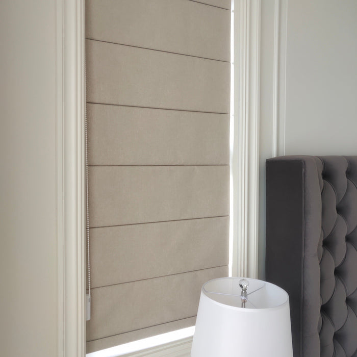Custom Solid Full Blackout Roman Shades | MIFU Decor