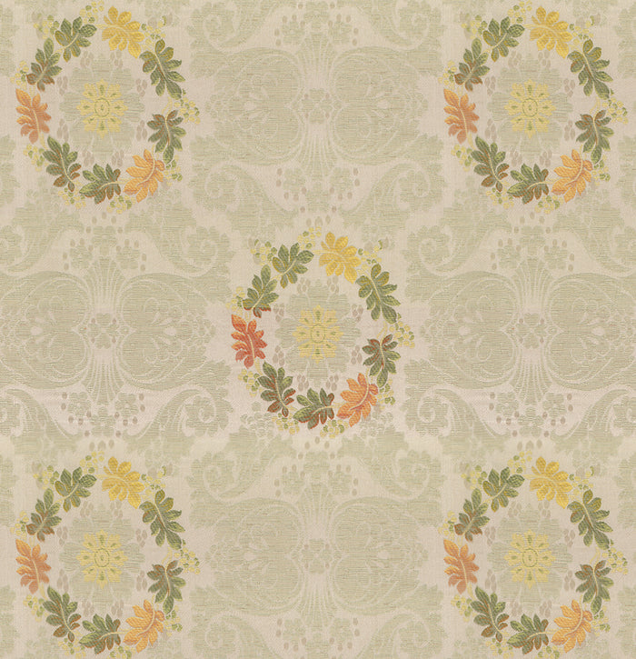 Custom Wreath Floral Jacquard Room Darkening Curtains / Drapes | MIFU Decor