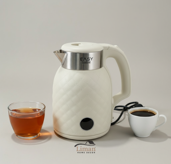LimanOnline.com - Liman Home Decor Easy Diamond Waterkoker Cream / Grijs / Zwart