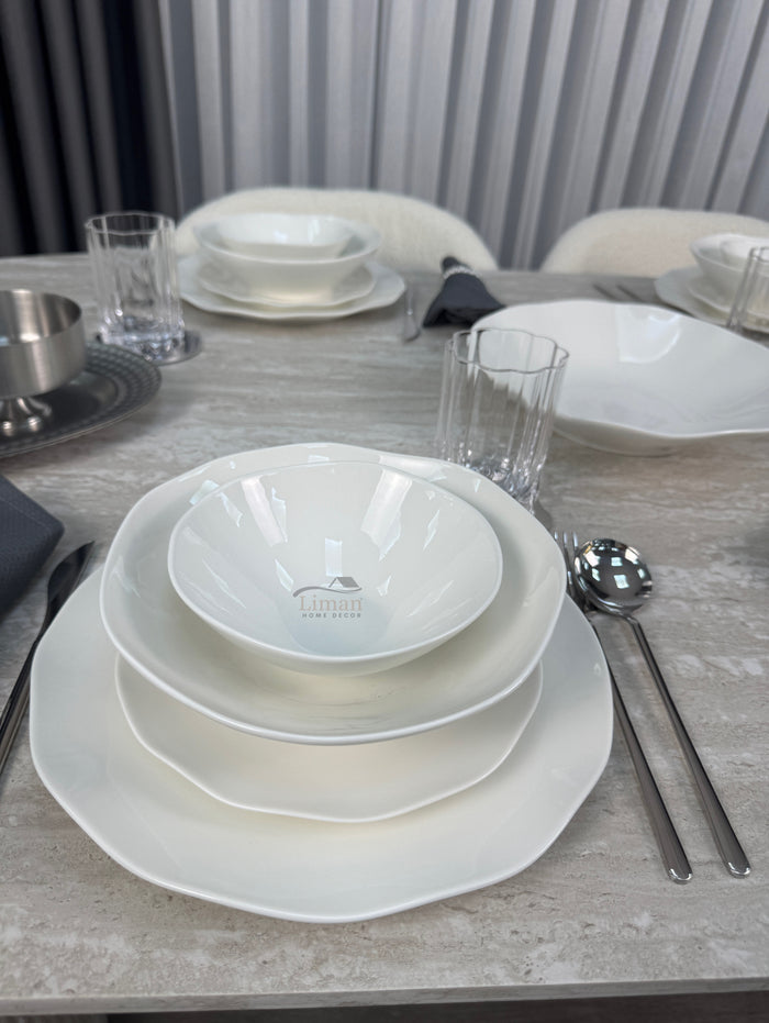 BonBistro Elva serviesset 16 delig | 4 Persoons Wit