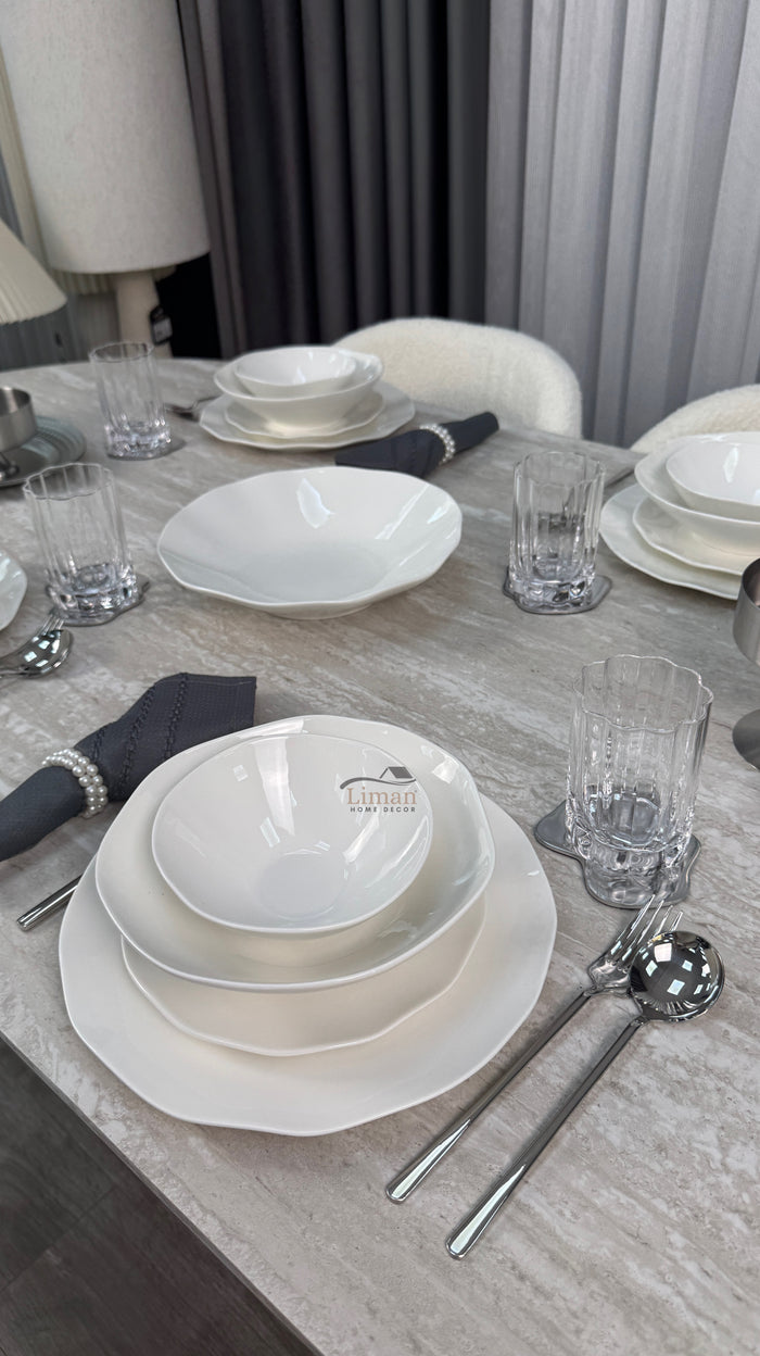BonBistro Elva serviesset 16 delig | 4 Persoons Wit
