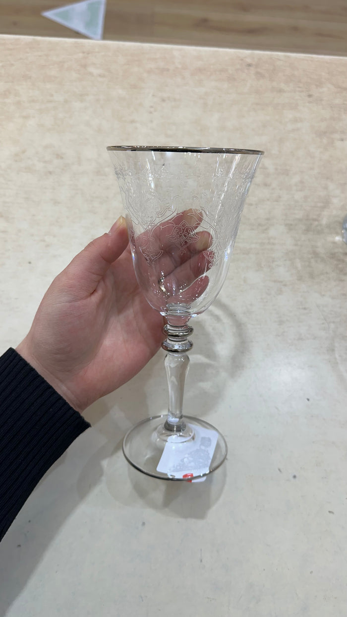 Esco ESCO BUTIK WIJN GLAZEN ZILVER ( 6 DELIG )