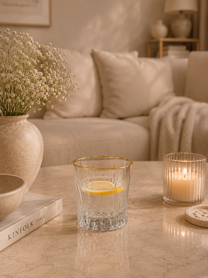 LimanOnline.com - Liman Home Decor Exclusief Isik Gold Drinkglas | 6 Delig