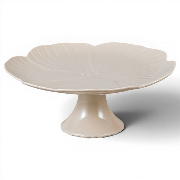 BRICARD PORCELAIN Florange Taartplatteau Taupe | 27 cm