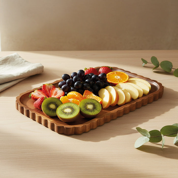 LIV FLORI Acaciahouten serveerschaal - 39×25 cm