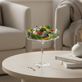 BVR Flower Glazen serveerschaal op voet – fruit- en patisserieschaal, Ø22 × H24 cm