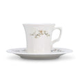 BonBistro Flower Retro Brown Cappuccino/Nescafeset 12-Delig | 6-Persoons