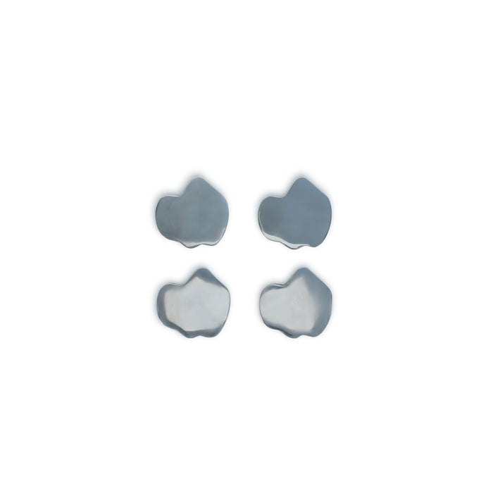 S|P Collection GLASONDERZETTER ORGANISCH ZILVER CHARM - SET/4