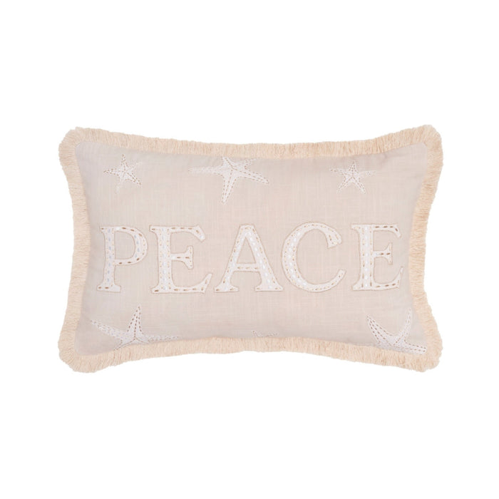 Golden Shores Peace Decorative Pillow