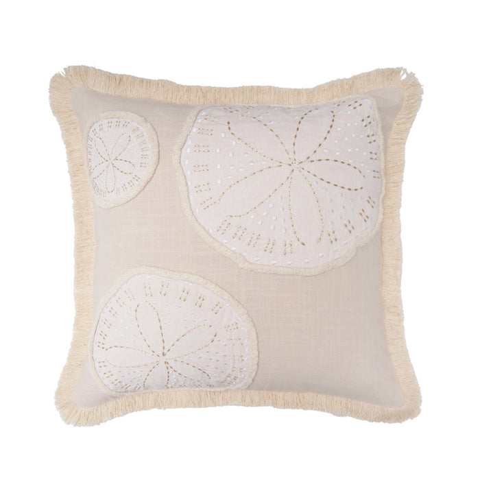 Golden Shores Sand Dollars Decorative Pillow
