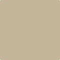 Benjamin Moore Color HC-82 Bennington Tan wet, dry color sample.