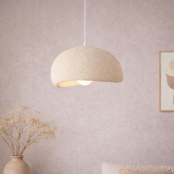 LimanOnline.com - Liman Home Decor Japandi Hanglamp Ø 40 cm Tuzla Beige Steenlook