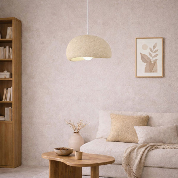LimanOnline.com - Liman Home Decor Japandi Hanglamp Ø 40 cm Tuzla Beige Steenlook