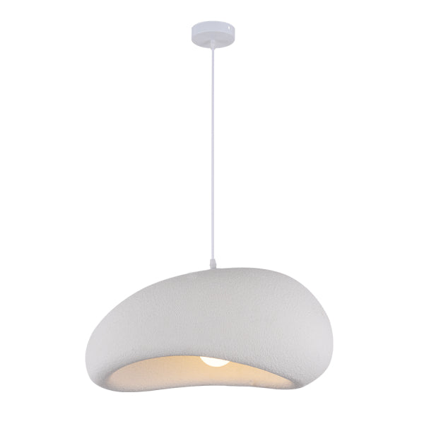LimanOnline.com - Liman Home Decor Japandi Hanglamp Ø 60 cm Vaduz Wit Steenlook