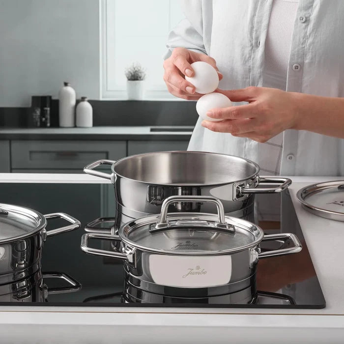 JUMBO Jumbo Assos 6-delige roestvrijstalen Omelet pannenset