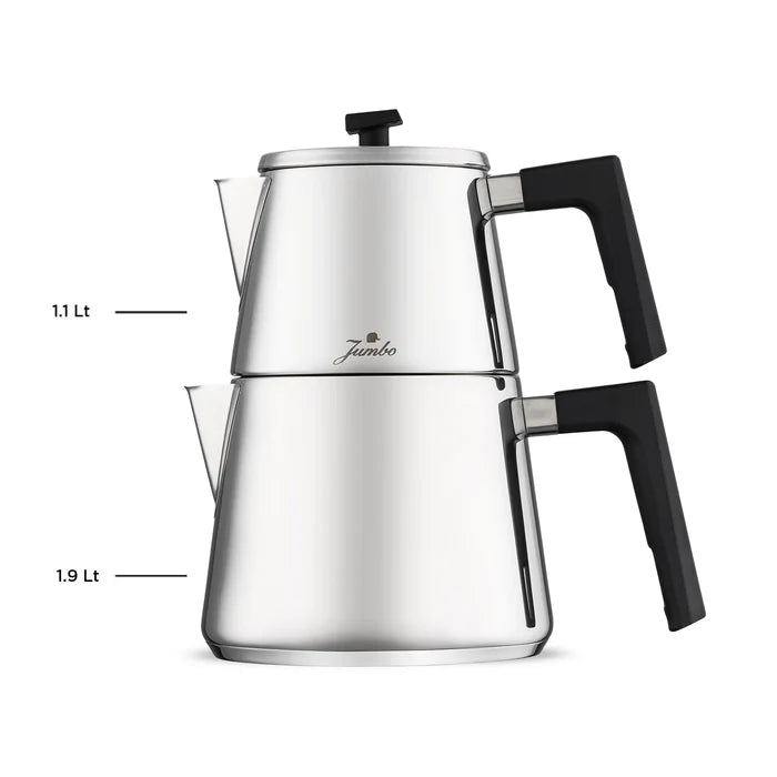 JUMBO Jumbo Dynamic Steel theepot met inductiebodem
