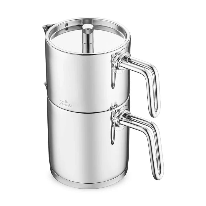 JUMBO Metalix Full Theepotset 4-dlg - Turkse authentieke theepot RVS ( 1.1 / 1.5 Liter )