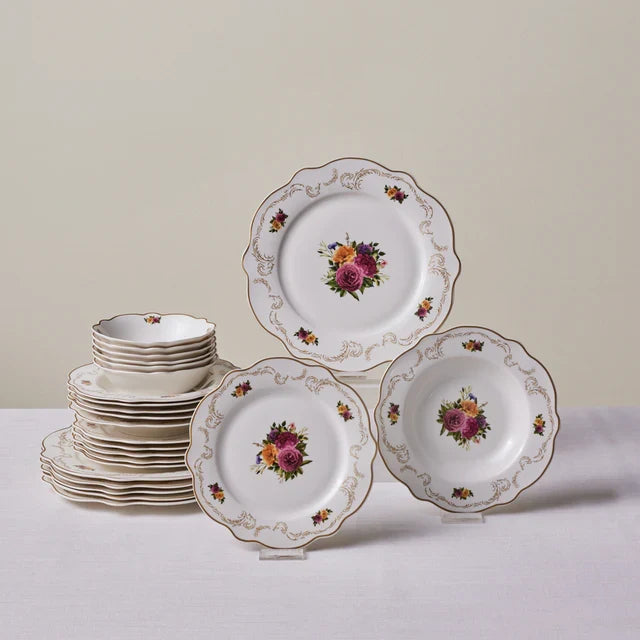 KARACA Karaca Antique Porselein Serviesset 24 Stuks | 6-Persoons