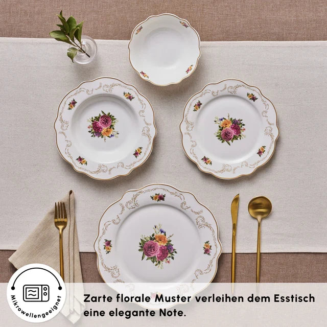 KARACA Karaca Antique Porselein Serviesset 24 Stuks | 6-Persoons