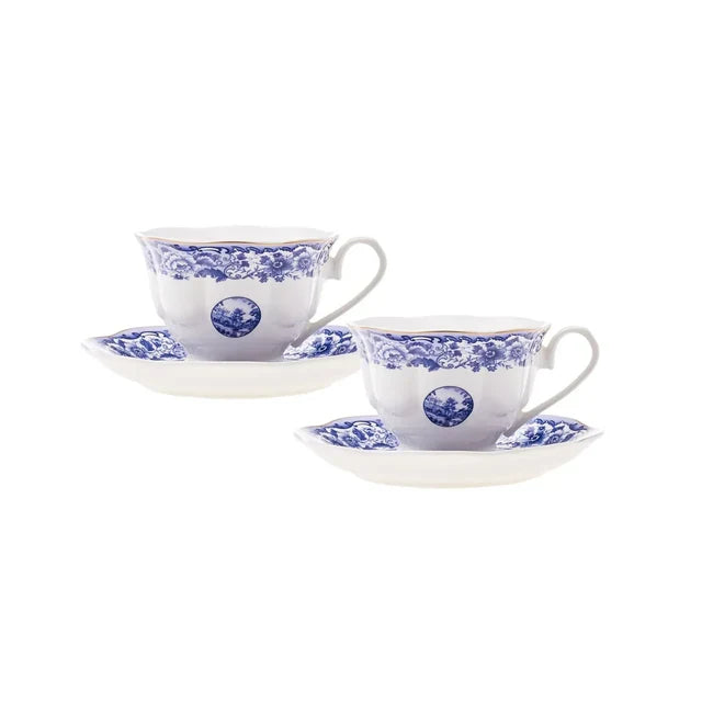 Karaca Blue Odyssey Nescafe- / Theekopjes Set van 2 persoons – 220 ml