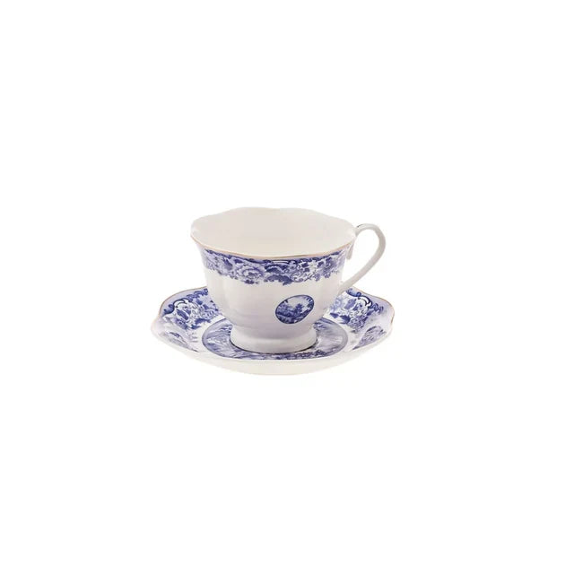 Karaca Blue Odyssey Nescafe- / Theekopjes Set van 2 persoons – 220 ml