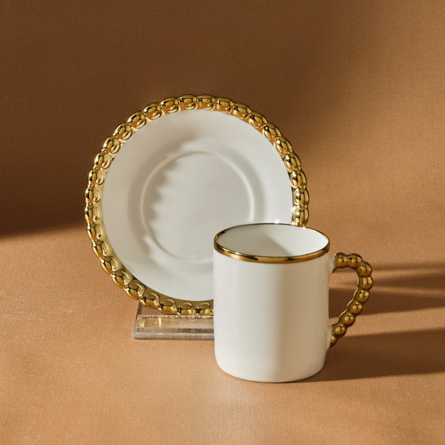 KARACA Karaca Boncuk Espressoset 12 delig | 6 persoons Gold