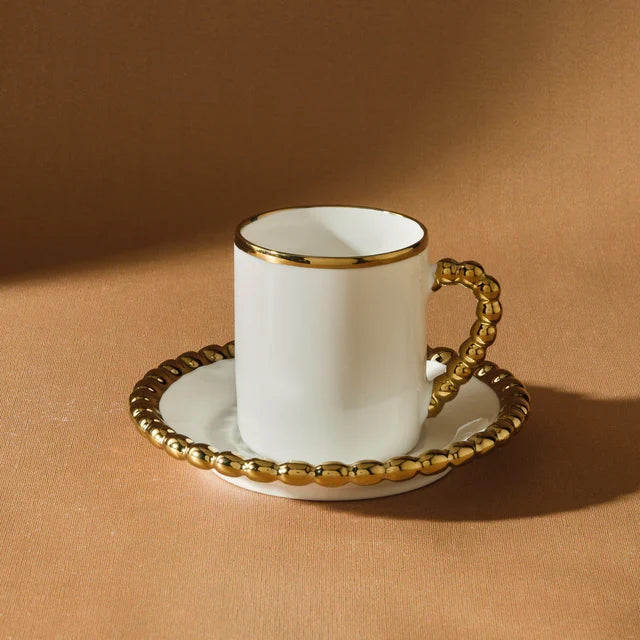 KARACA Karaca Boncuk Espressoset 12 delig | 6 persoons Gold