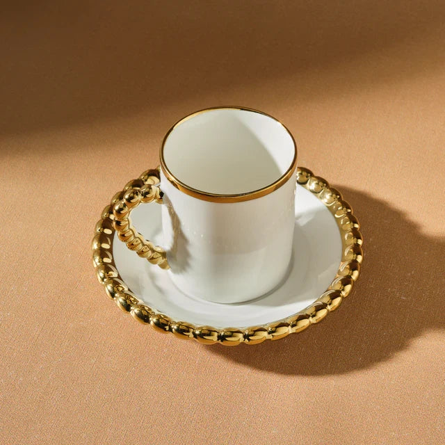 KARACA Karaca Boncuk Espressoset 12 delig | 6 persoons Gold