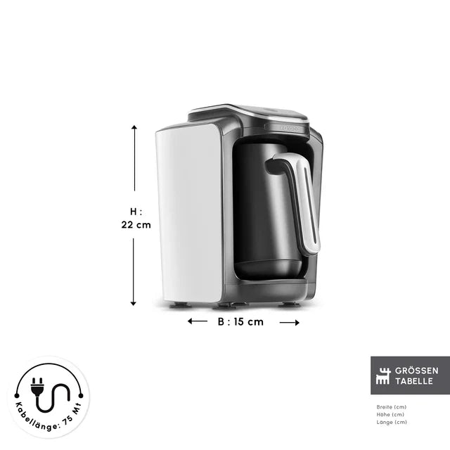 Karaca Hatır Neo Turkse Koffiemachine met Melk – Porcelain White
