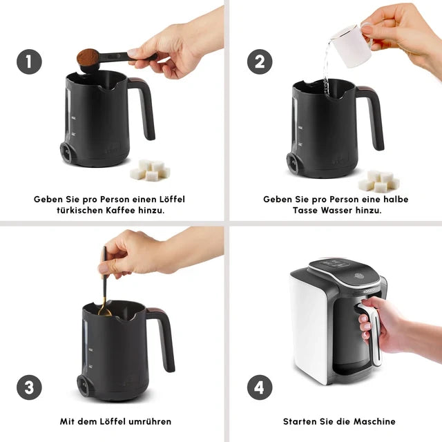Karaca Hatır Neo Turkse Koffiemachine met Melk – Porcelain White