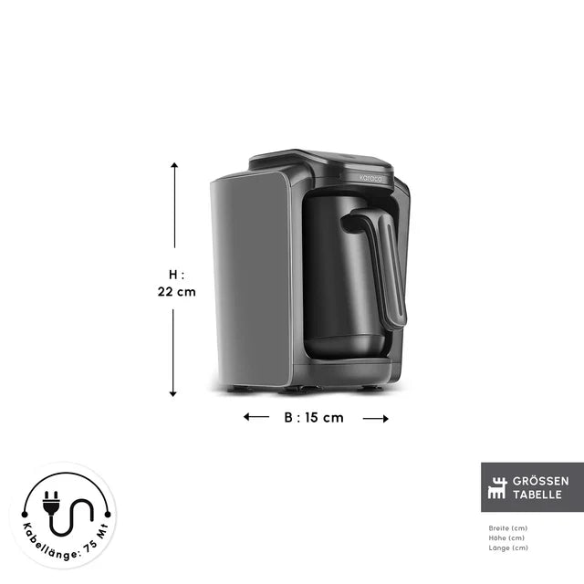 Karaca Hatır Neo Turkse Koffiemachine met Melk – Space Grey