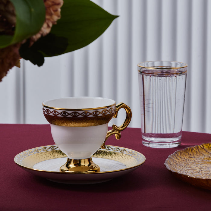 KARACA Karaca Hurrem Turkse Koffieset Espressoset 12 Delig | 6 Persoons ( 90 ml )
